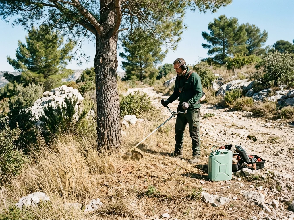 Débroussaillage professionnel autour d'une habitation à Marseille pour mise en conformité OLD